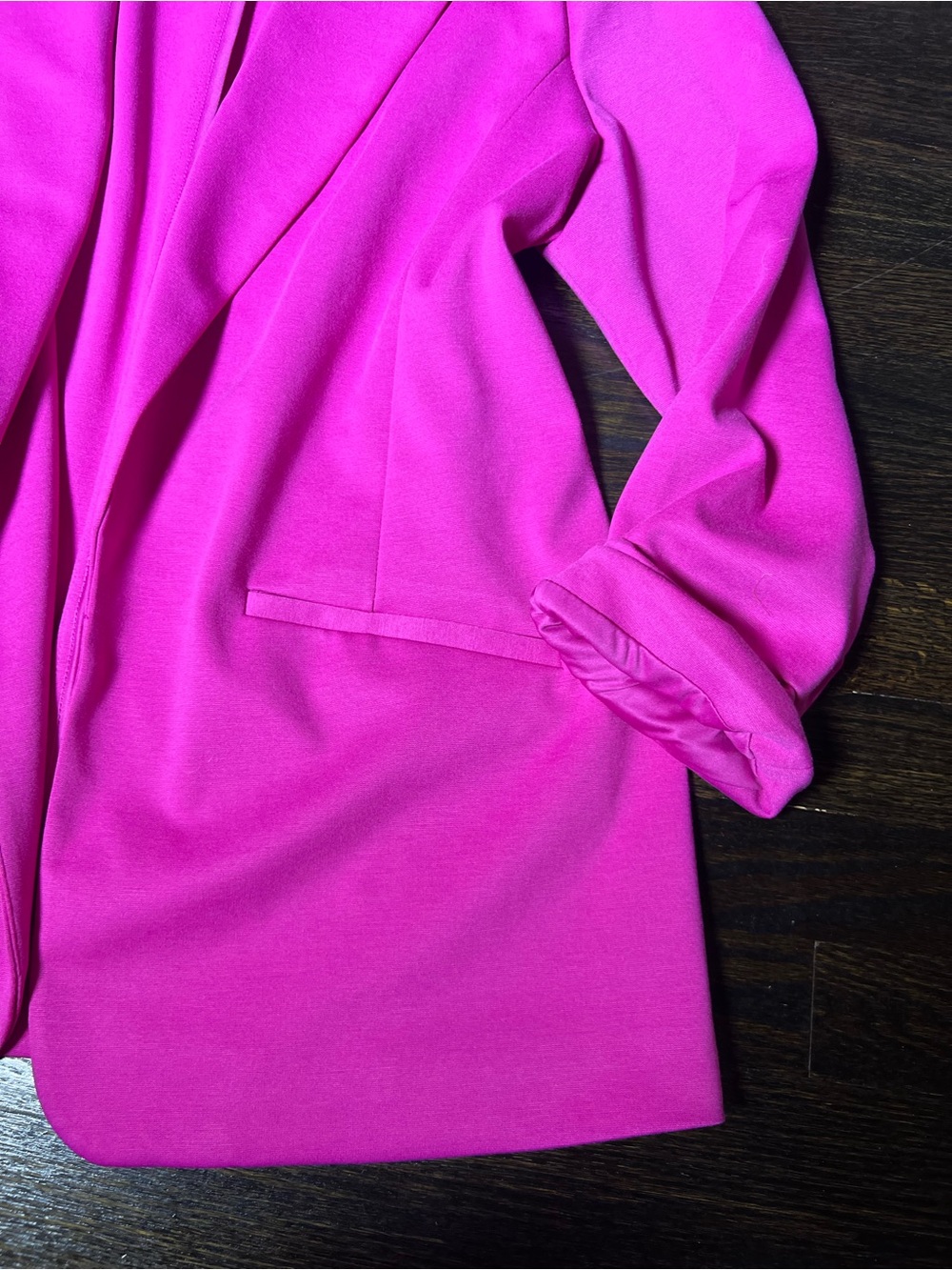NWT Nine West Hot Pink Fuchsia Closureless Knit Blazer XL - Picture 6 of 10